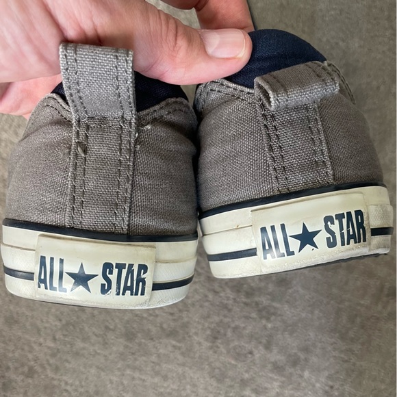 Converse Chuck Taylor All-Star Lows, Grey/Blue Size 10 with blue piping - Picture 11 of 11